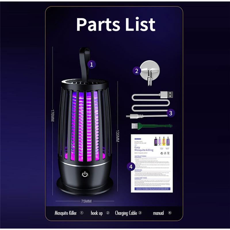 ?NEW?Electric Mosquito Killer Lamp Mosquito Repellent Rechargeable Insect Repellent Trap Lamp