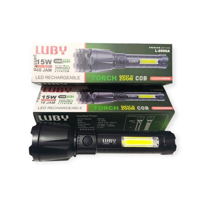 LUBY SENTER TANGAN HANDLAMP ZOOM L 8966A 15 WATT PUTIH