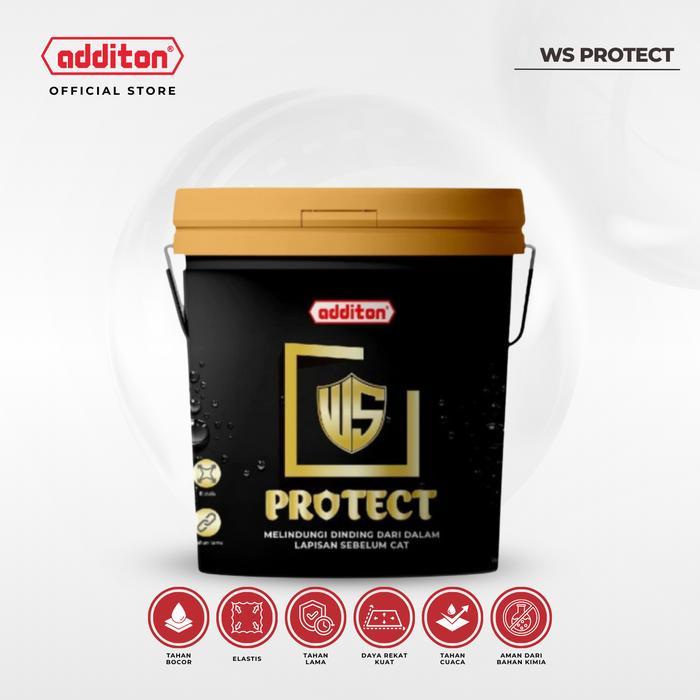 Additon Cat Anti Bocor Dasar Sebelum Pengecatan WS Protect 4KG Solusi Dinding Rembes Bocor