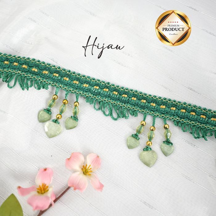 Renda 3 Hati Gorden Crystal/Renda Gorden 13 M Harga Per Roll
