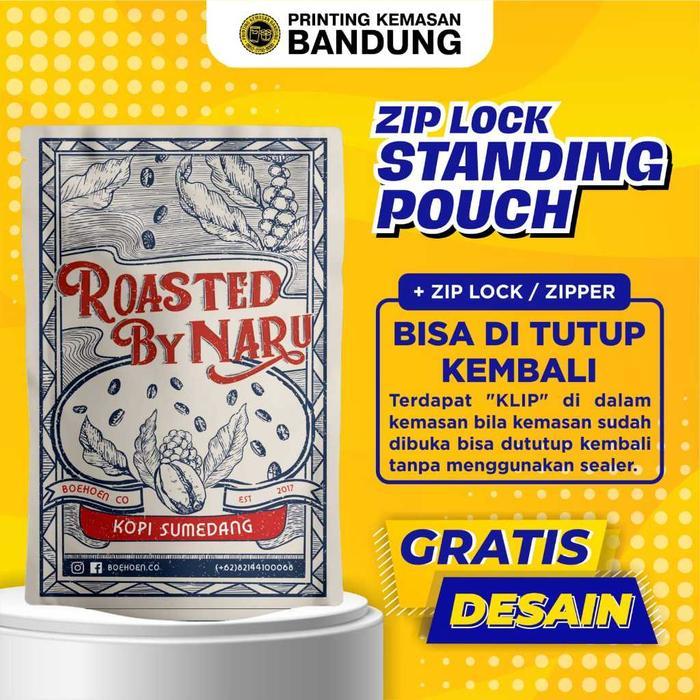 Standing Pouch Custom Packaging Cetak Kemasan Makanan Ringan Snack