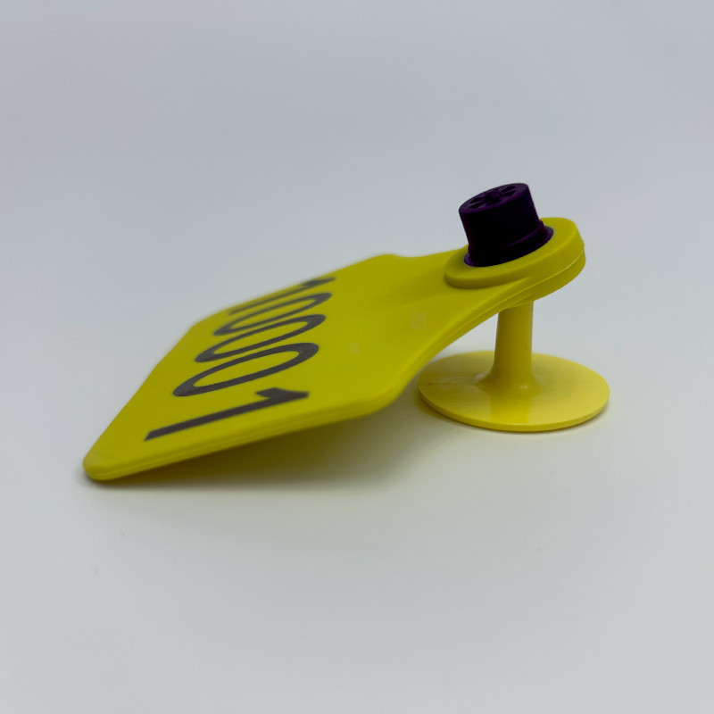 TF9661 Laser Printing Number 0-8m Long Range Animal Tag Cattle Ear Tag IP68 TPU UHF RFID Farm Ear