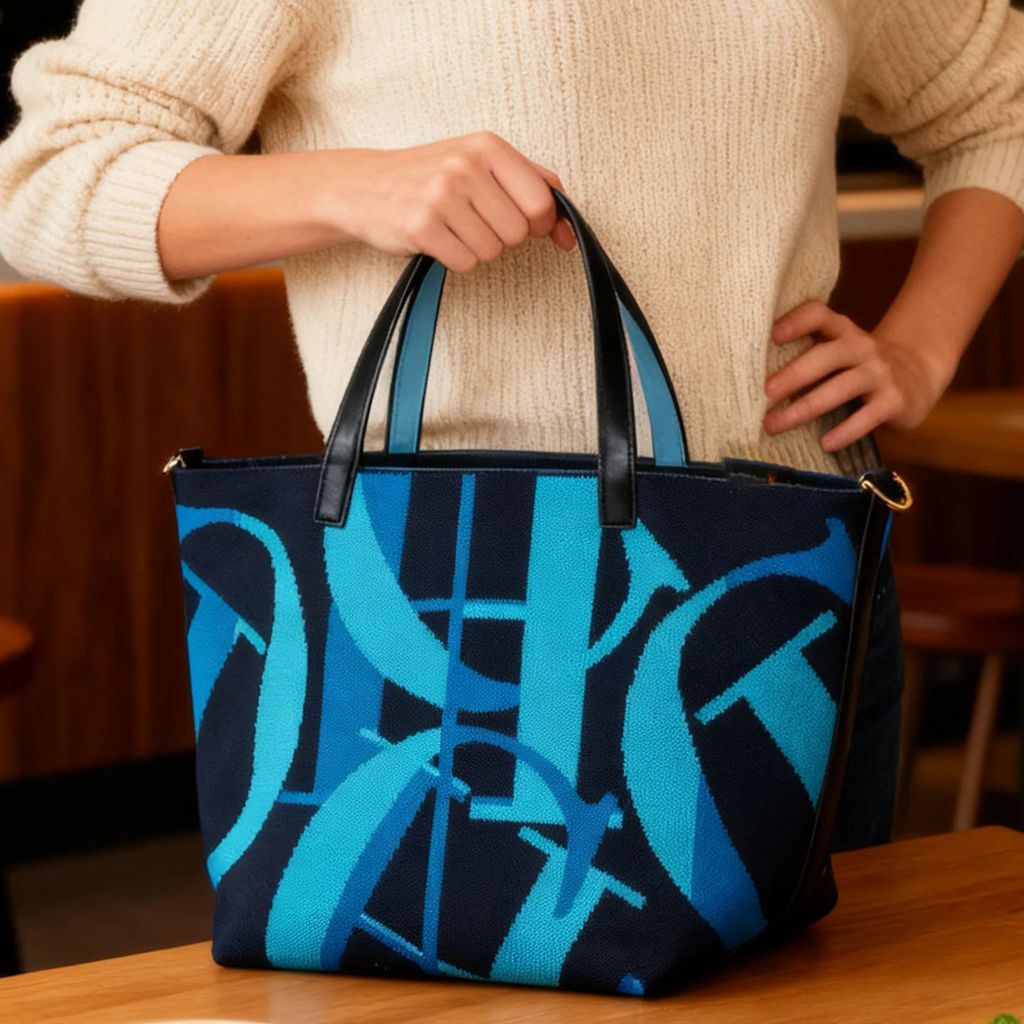 CH Women's Handbag Retro Design Large Capacity Fashionable Shopping Bag Multifunctional Holiday