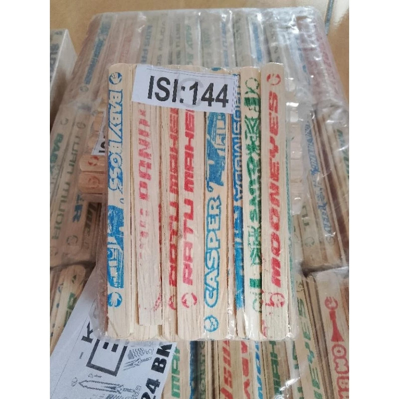 stik sablon 144 pcs / stik adu gebrak / mainan stik adu