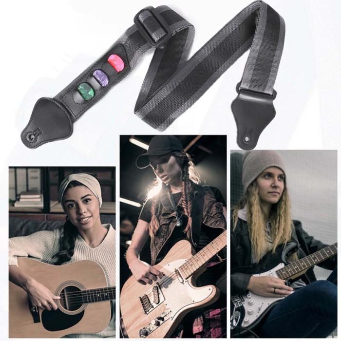 Terlaris Gitar Strap Strap Gitar Listrik Tali Gitar Akustik Dapat Disesuaikan