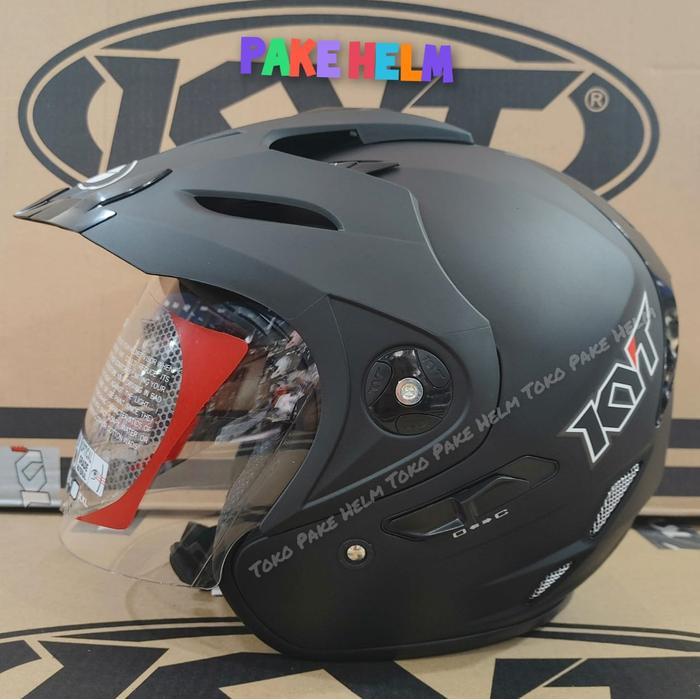 Helm Kyt Venom Rr Hitam Doff Half Face Original 100%