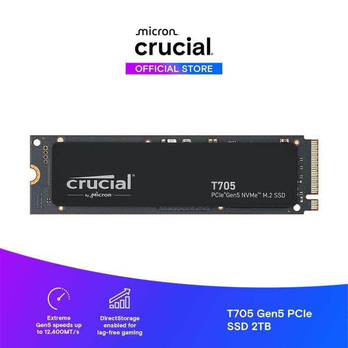 TERLARIS Crucial SSD T705 PCIe Gen5 NVMe M.2 SSD 1TB 2TB 4TB Non Heatsink