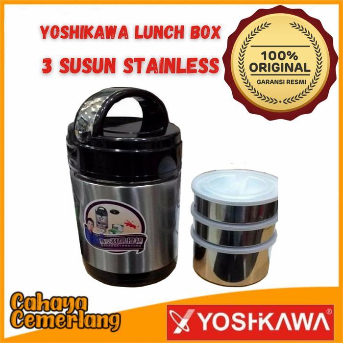 Bisa Grab Thermos Makanan Stainless, Lunch Box Yoshikawa Rantang 1500Cc
