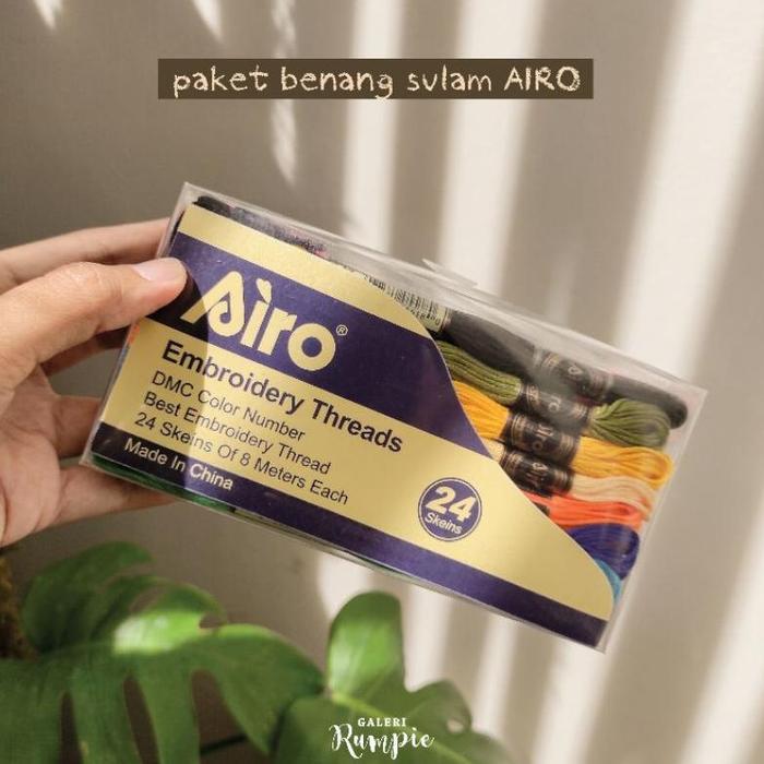 (ADA) Paket Benang Sulam AIRO 24/50/100pcs - 24 pcs