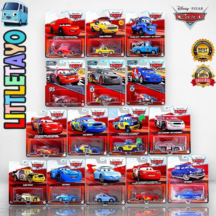 Disney Pixar Cars Mix Bebas Pilih Lightning McQueen President Mater Doc Hudson Sally Original Mattel