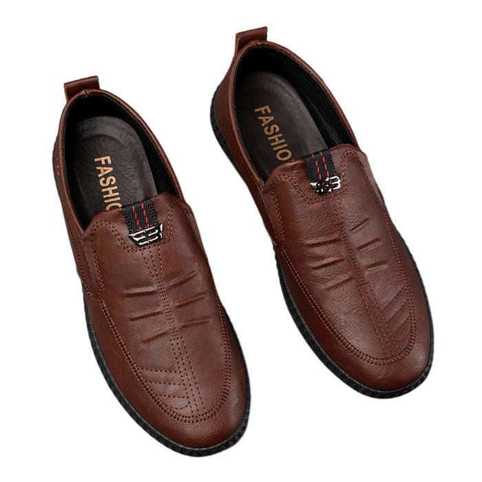 Eiger - Sepatu Slip On Hitam Pria Sepatu Kulit Kerja Formal Sepatu Kuliah Sepatu Sekolah Siswa Mc446