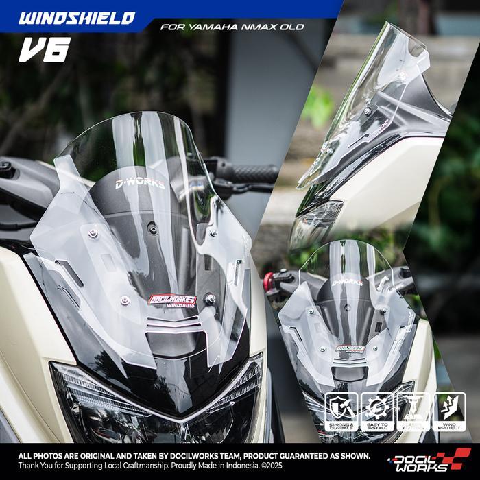 "New" DOCILWORKS - VISOR WINDSHIELD NMAX NEW NMAX OLD MODEL V6