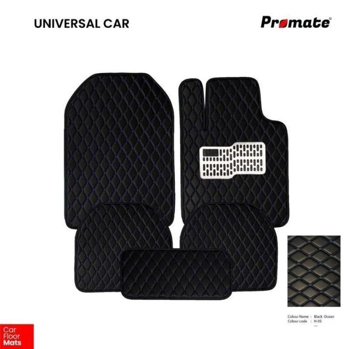 Karpet Mobil Universal 2 Lapis Synthetic Leather dan TPE Koil All Black