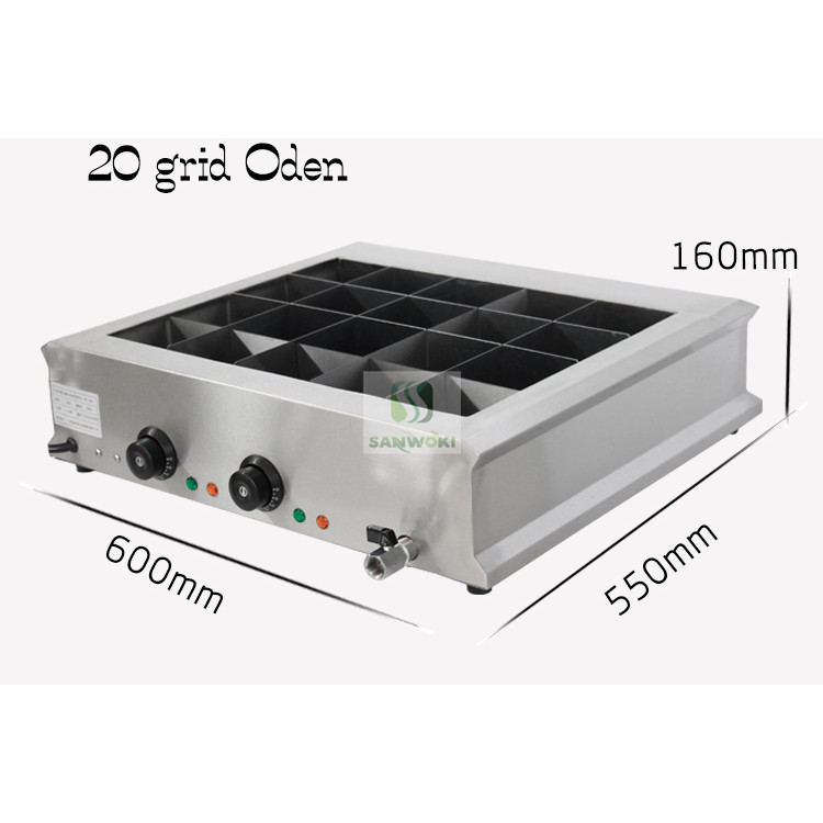 Commercial Electric 20 grids oden machine hot pot cooker machine stainless steel Boiled Meat Machine