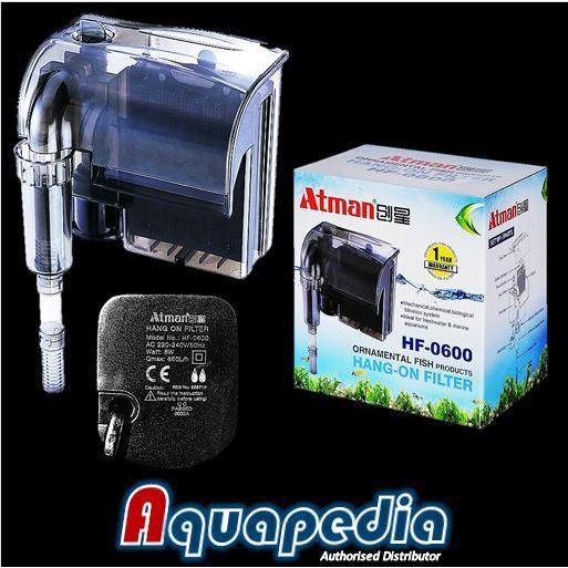 Atman HF-0600 Filter Gantung Aquarium Aquascape Hang-on Filter Atman HF0600