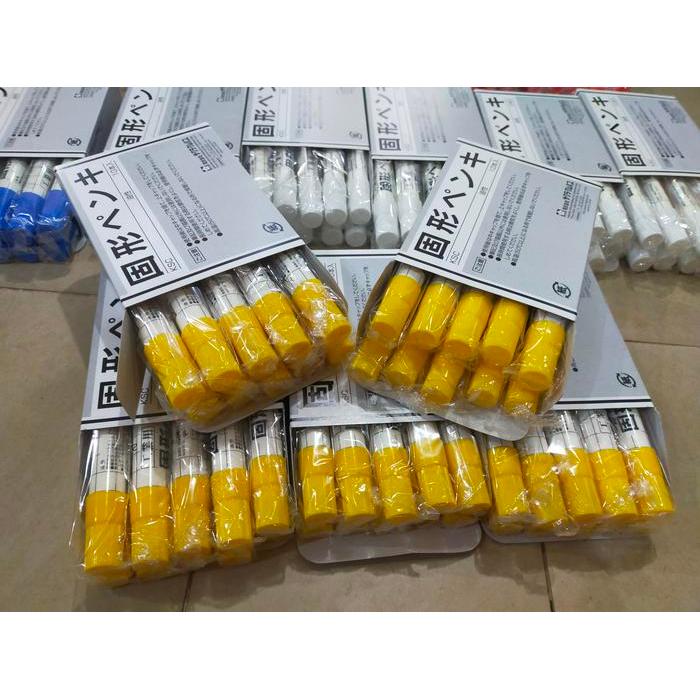 Solid Marker Sakura Kuning 1 Box Ksc#3 Spidol Penanda Besi Steel Baja Tbk