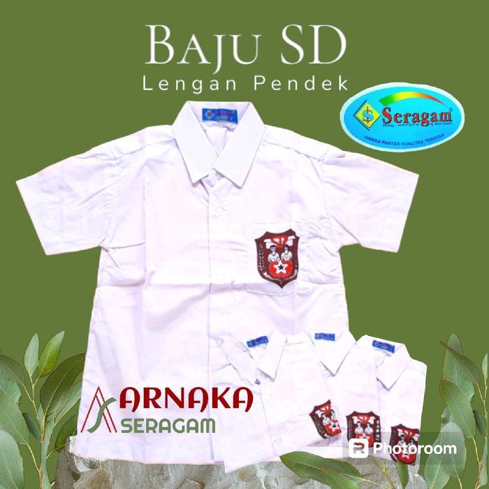 BAJU SERAGAM SD Lengan Pendek MERK.SERAGAM