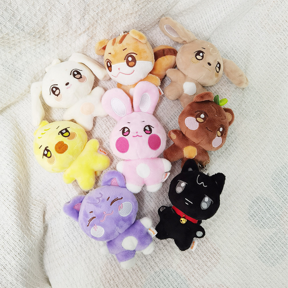 Kpop ATEEZ Plush Cartoon Keychains, Cute Bunny Dog Pendants, School Bag Accessories, Fashion Dolls,