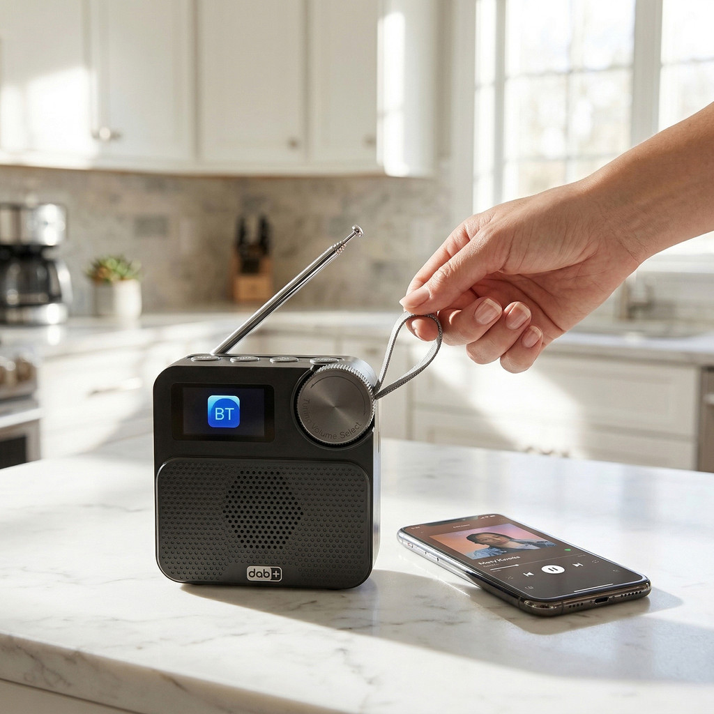 Bluetooth Internet FM Radio Rechargeable Digital Radio Built-in Battery Portable FM Radio with