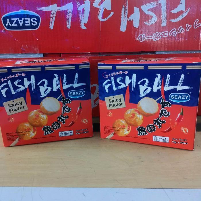 Bakso ikan Fish Ball seazy spicy flavor 1box isi 20pcs