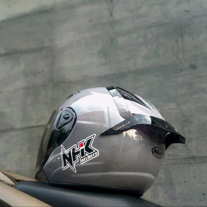 TERMURAH HELM NHK NEW SL R6 SOLID PAKET SPOILER, SINGORSMOKE, SLOTINTERCOM, Helmet READY STOCK