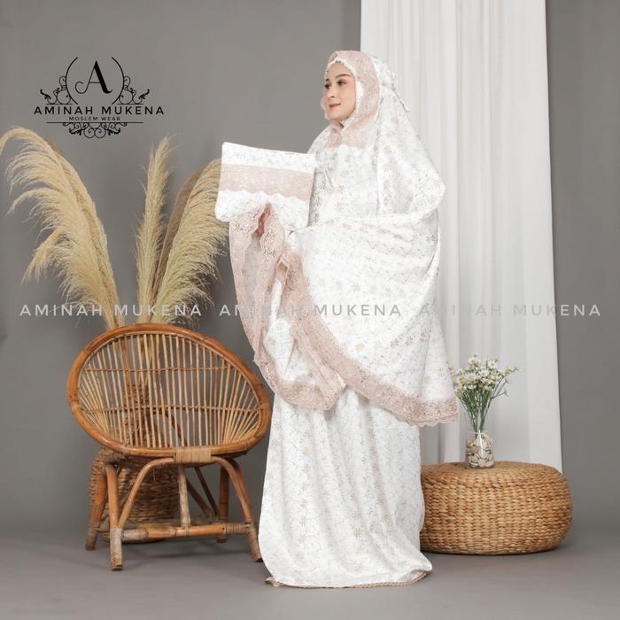 ORIGINAL Mukena Dewasa Premium Sutra Milo Renda Mewah Syahrini READY STOCK