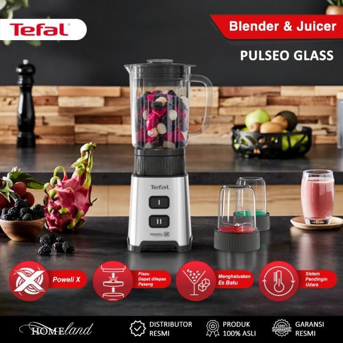 TEFAL Blender Pulseo Glass BL178D 400W Blender Kaca Mini Multifungsi Grinder & Chopper Ice Crush