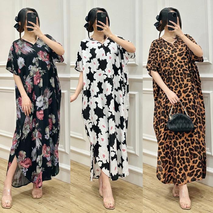 Amariel Betty Big Size Dress Daster Jumbo Panjang Nyaman Bumil Busui Friendly - Katun Rayon Viscose
