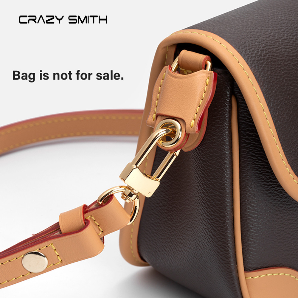 CRAZYSMITH Genuine Leather Bag Strap Replacement For LV Diane Bag Crossbody Handbag Adjustable