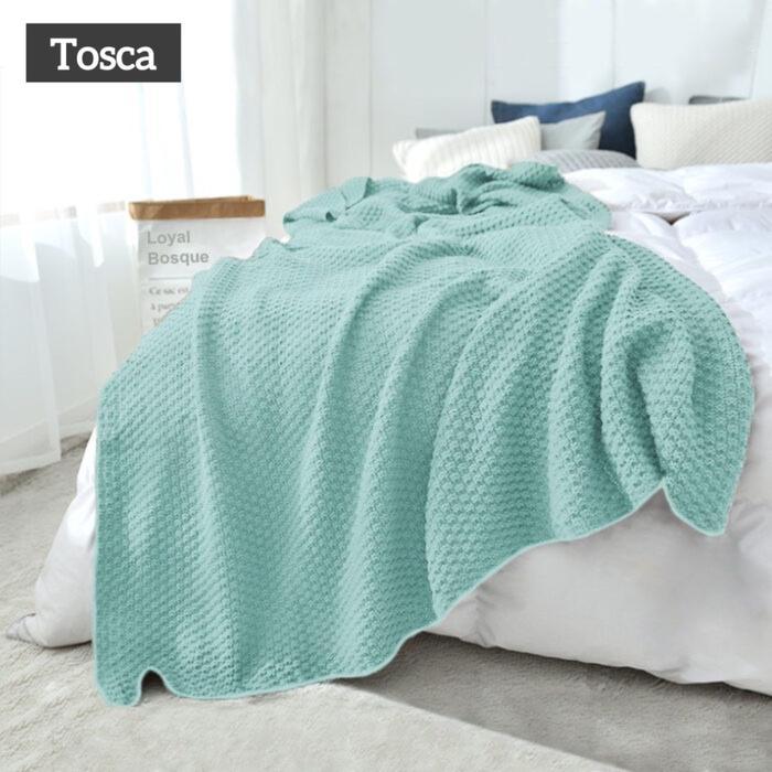 Selimut Bulu Dewasa Minimalis Elegant Rajut Polos Blanket Hotel Halus Lembut Tebal Murah Berkualitas