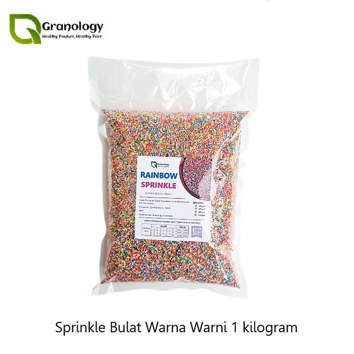 PROMO! Sprinkle Bentuk Bulat Warna Warni / Sprinkle Rainbow / Taburan Kue Rainbow (1 kilogram) by