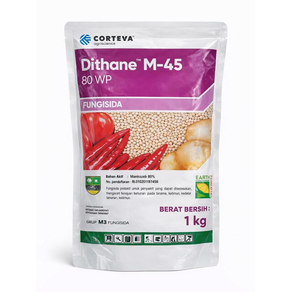 ` Dithane M-45 80WP 200g Fungisida Protektif Mancozeb / Fungisida Dithane M-45 80WP (500) Pembasmi