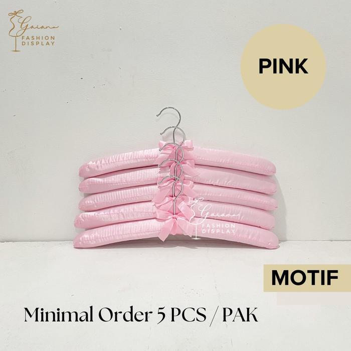 Hanger Motif / Polos Premium Gantungan Baju Busa Satin Hanger Shabby Chic Display Gantungan Pakaian