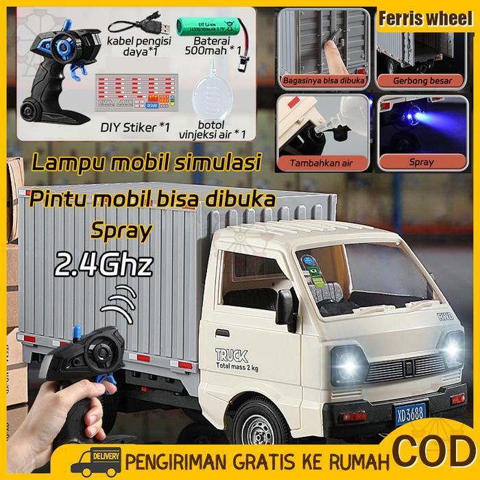 Ferris Wheel 2.4G RC Spray Truk Wuling Dengan Karton RC PICK UP TRUCK BOX SUZUKI CARRY & CARGO