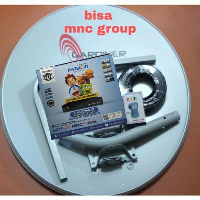 Promo Antena Parabola 60Cm K-Vision Lengkap Receiver Gardiner Ottimo Free Terlaris