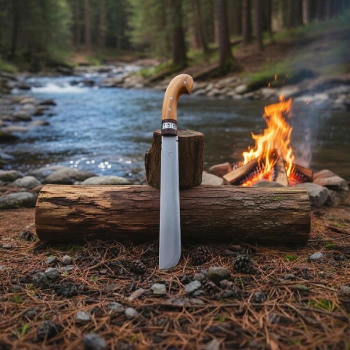 JURAGAN PISAU I Alat Berkemah - Pisau Camping Serbaguna - Pisau Si Rawing Jati Baja Per ASLI Kayu