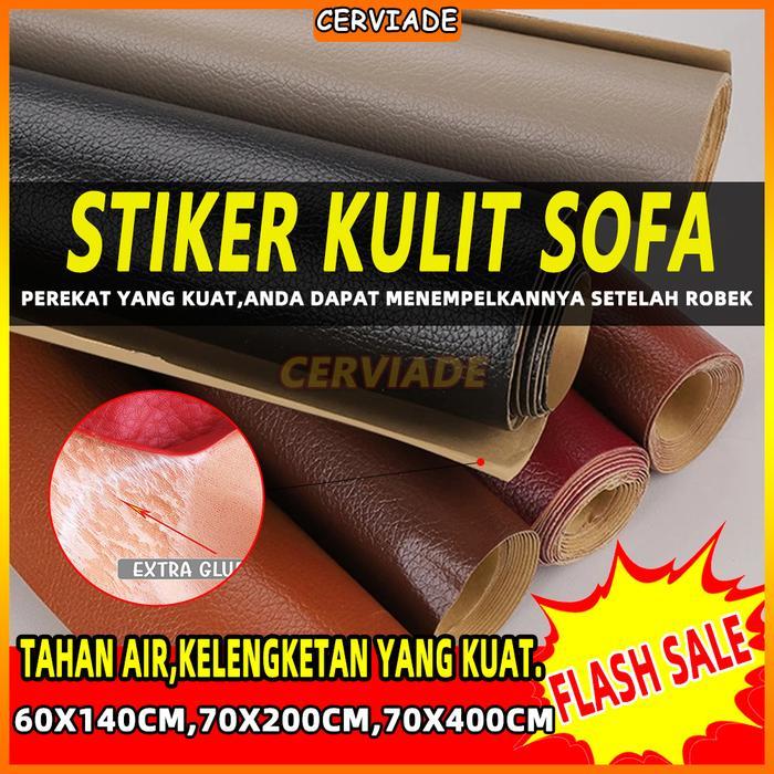 Cerviade70x400cm Stiker Jok Kulit Sofa Kursi sofa berperekat kulit asli Sofa berperekat kulit asli