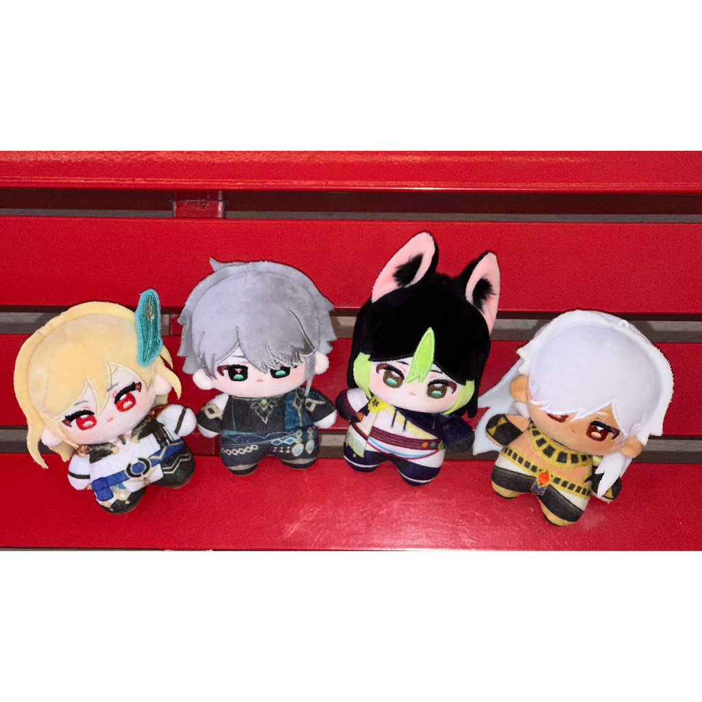 10cm Anime Mascot Game Genshin Impact Alhaitham Kaveh Cyno Tighnari Print Doll Nunu Body Plush