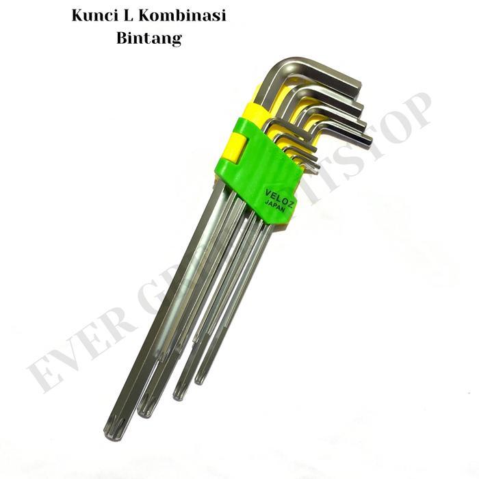 NEW Kunci L Biasa Kombinasi Bintang 9 pcs Panjang Extra Long Murah Tekiro