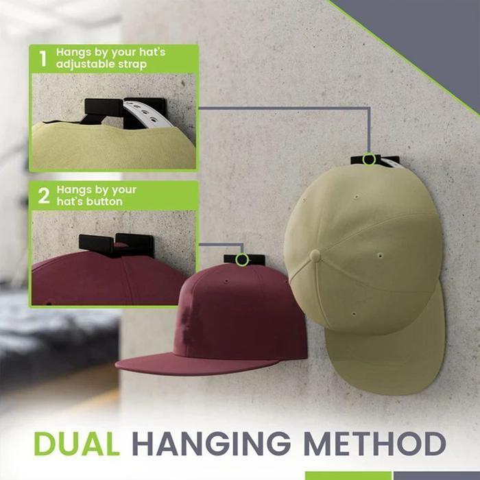 Tempat Gantungan Topi Adhesive Cantolan Topi Dinding Rak Topi Dinding Tempat Topi Gantung- 5Pcs