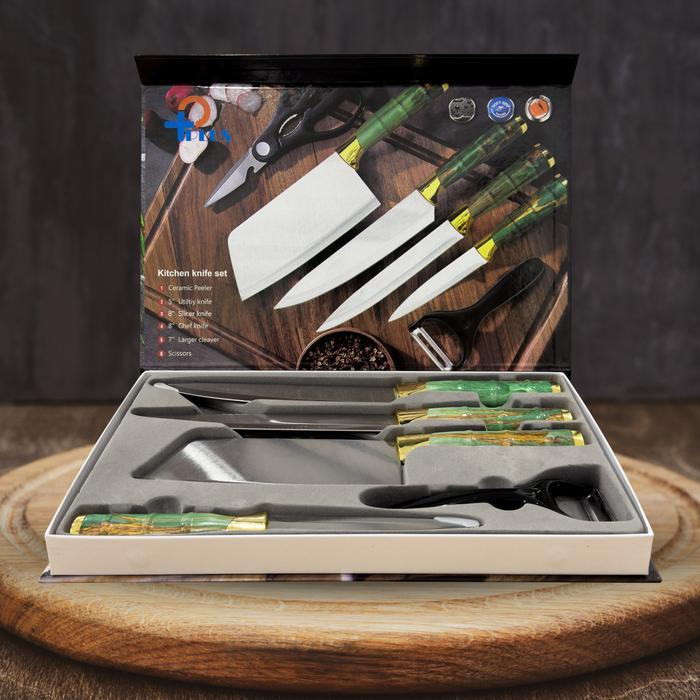 Kitchen knife Set 6 pcs Kitchen knife ramadhan package dan kotak hadiah Pisau Dapur Set isi 6 pcs Ki