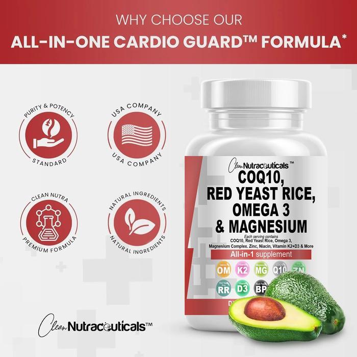 Nutraceuticals COQ10, BERAS RAGI MERAH, OMEGA 3 & MAGNESIUM