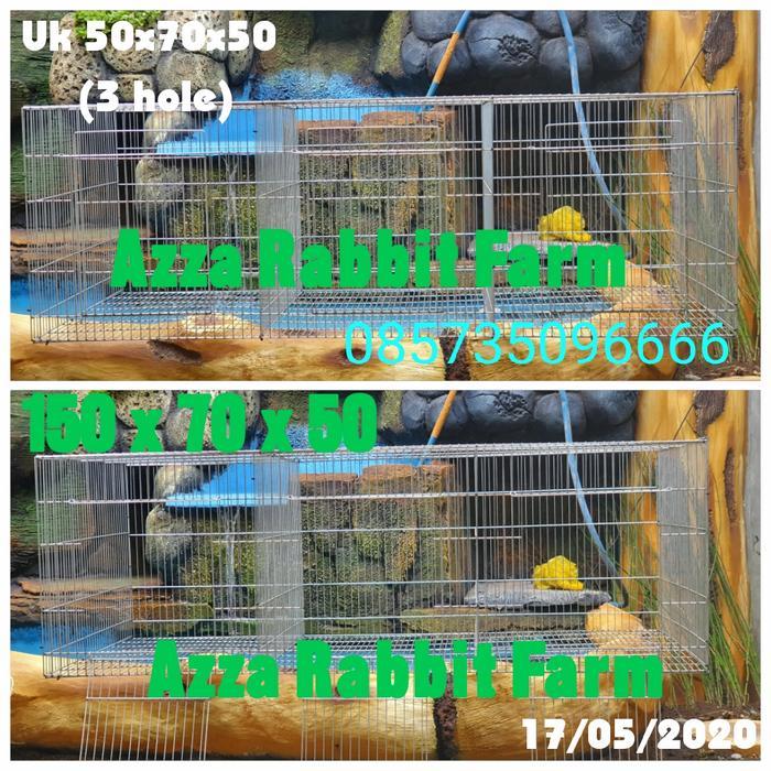 SALE KANDANG KELINCI GALVANIS 3 HOLE TANPA ALAS
