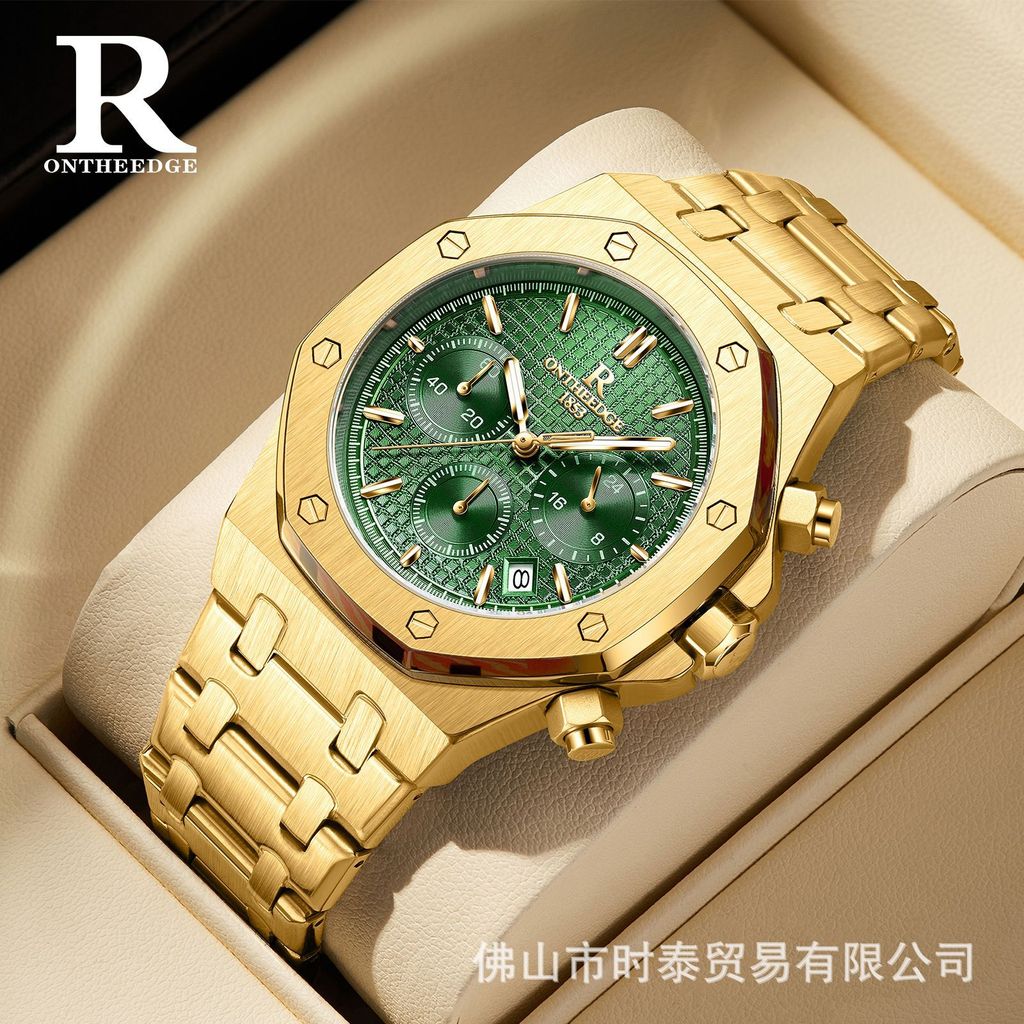 ONTHEEDGE brand multi-functional new men's watch waterproof luminous quartz watch popular
