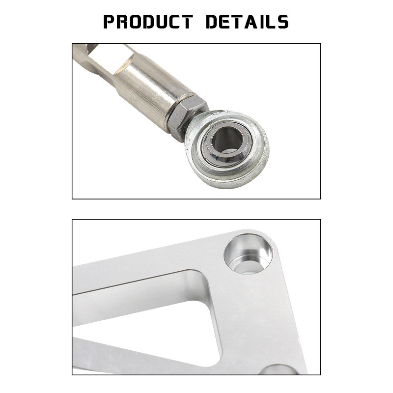 POLISHED ALUMINUM ALTERNATOR BRACKET KIT FOR SBC CHEVY 350 LONG WATER PUMP LWP
