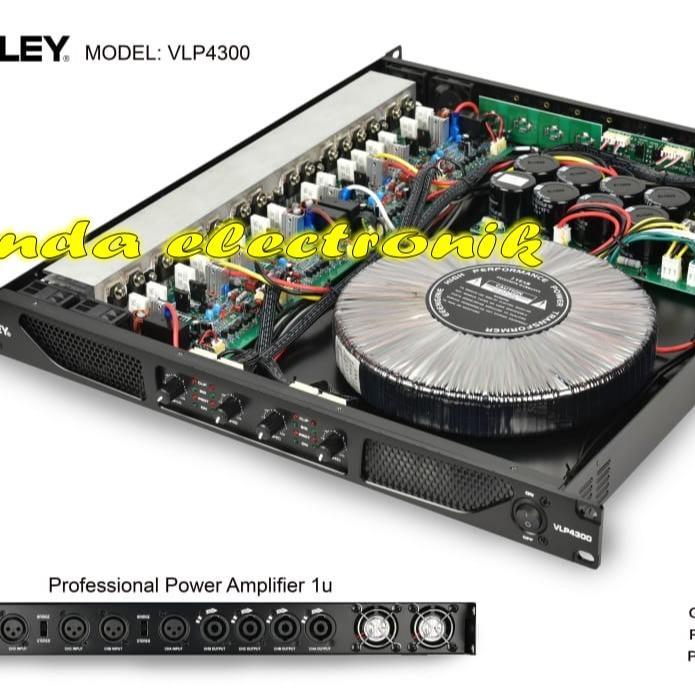 Promo Power Amplifier Ashley Vlp4300 / Vlp 4300 4 Channel 300 Watt X 4 Original