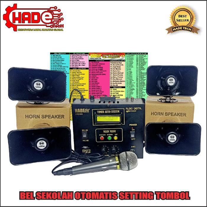 BEL SEKOLAH/PABRIK TEMPEL OTOMATIS 4 SPEAKER LENGKAP