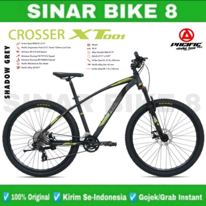 Sepeda Gunung MTB PACIFIC CROSSER XT 001 Ukuran 27,5 Inch 16 Speed