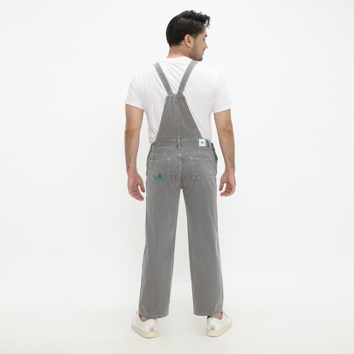 Teal.Go Straight Jumpsuit Overall Kodok Jeans Panjang Wearpack Pria