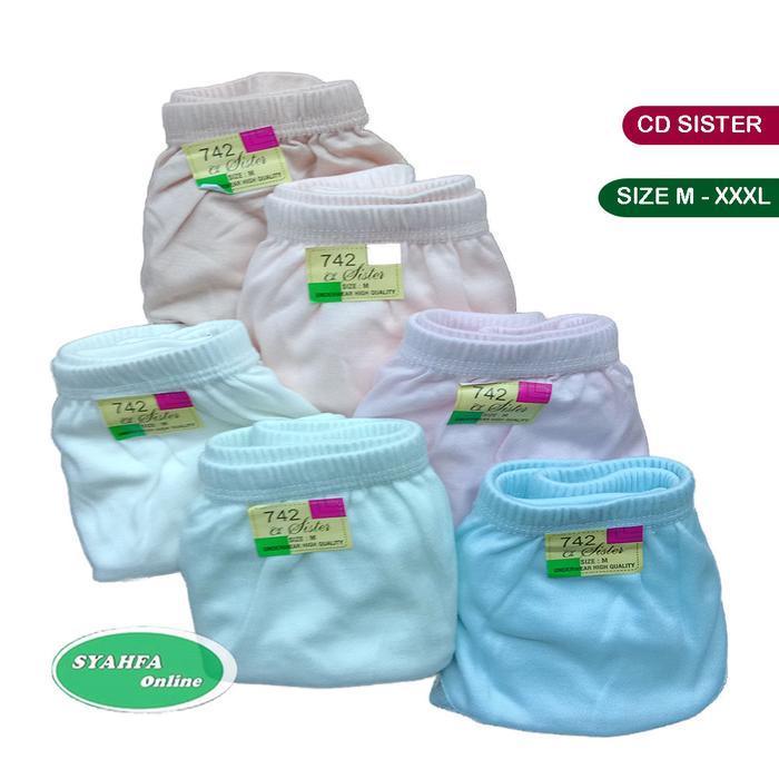 [ISI 3] CD WANITA JUMBO / CELANA DALAM WANITA KATUN KARET SISTER